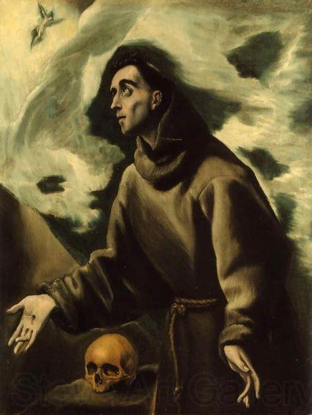 El Greco Saint Francis Receiving the Stigmata Spain oil painting art
